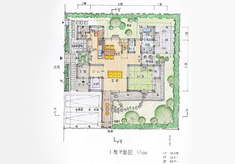 四方庭（しほうにわ）の家【計画案】